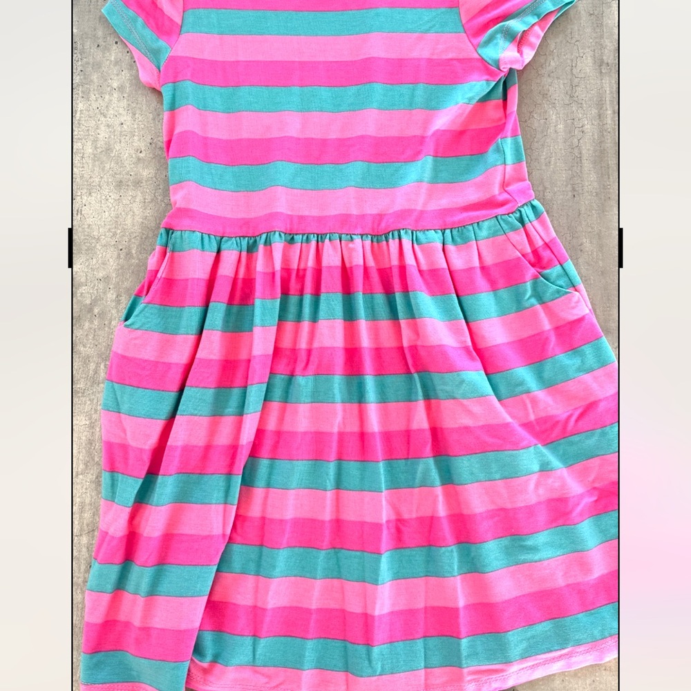 Peek Striped Pink and Blue Kids Dress